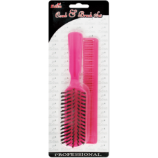 7 Barber Comb+Plastic Brush Set