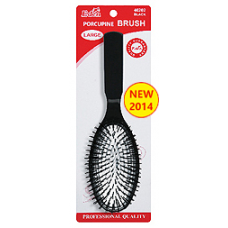 BLISTER (LARGE) PORCUPINE BRUSH * BLACK  *  12dz/cs