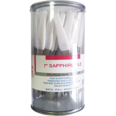 SHARPPRIER FILE * WHITE * HANDLE( 60pcs/jar) ,  24jar/cs